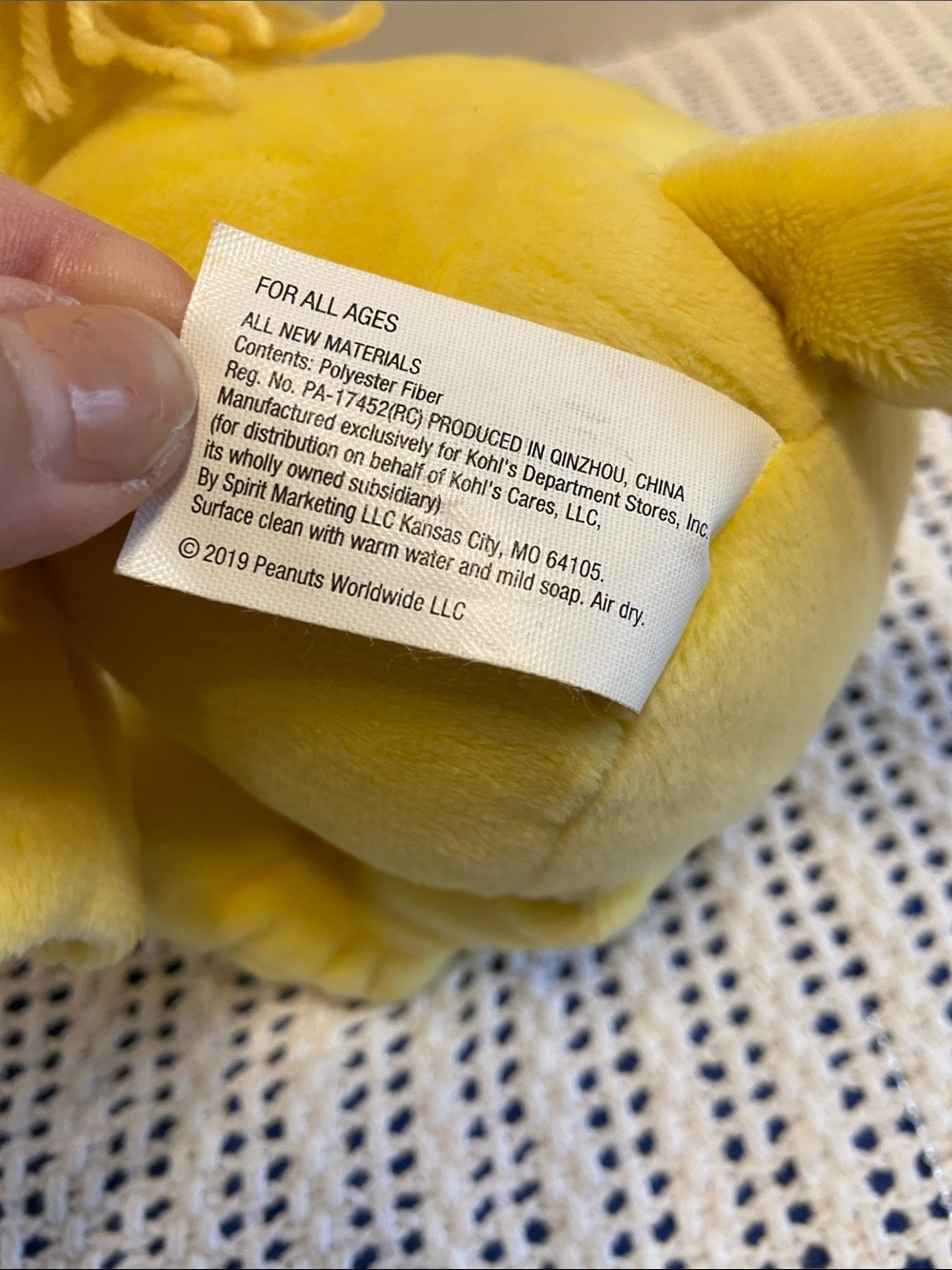 Kohls Cares 12-inch Woodstock plush toy from the Peanuts collection - Picture 7 of 8